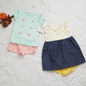2 Outfits. Short Set & Dress w/Bloomers